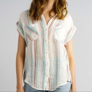 Linen button down blouse-NWOT